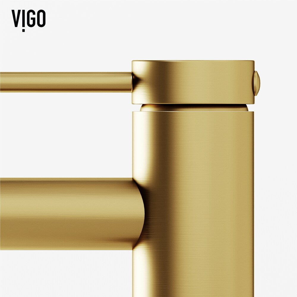 Robinet de salle de bain monotrou Jewel 6 po H à poignée unique en or brossé mat