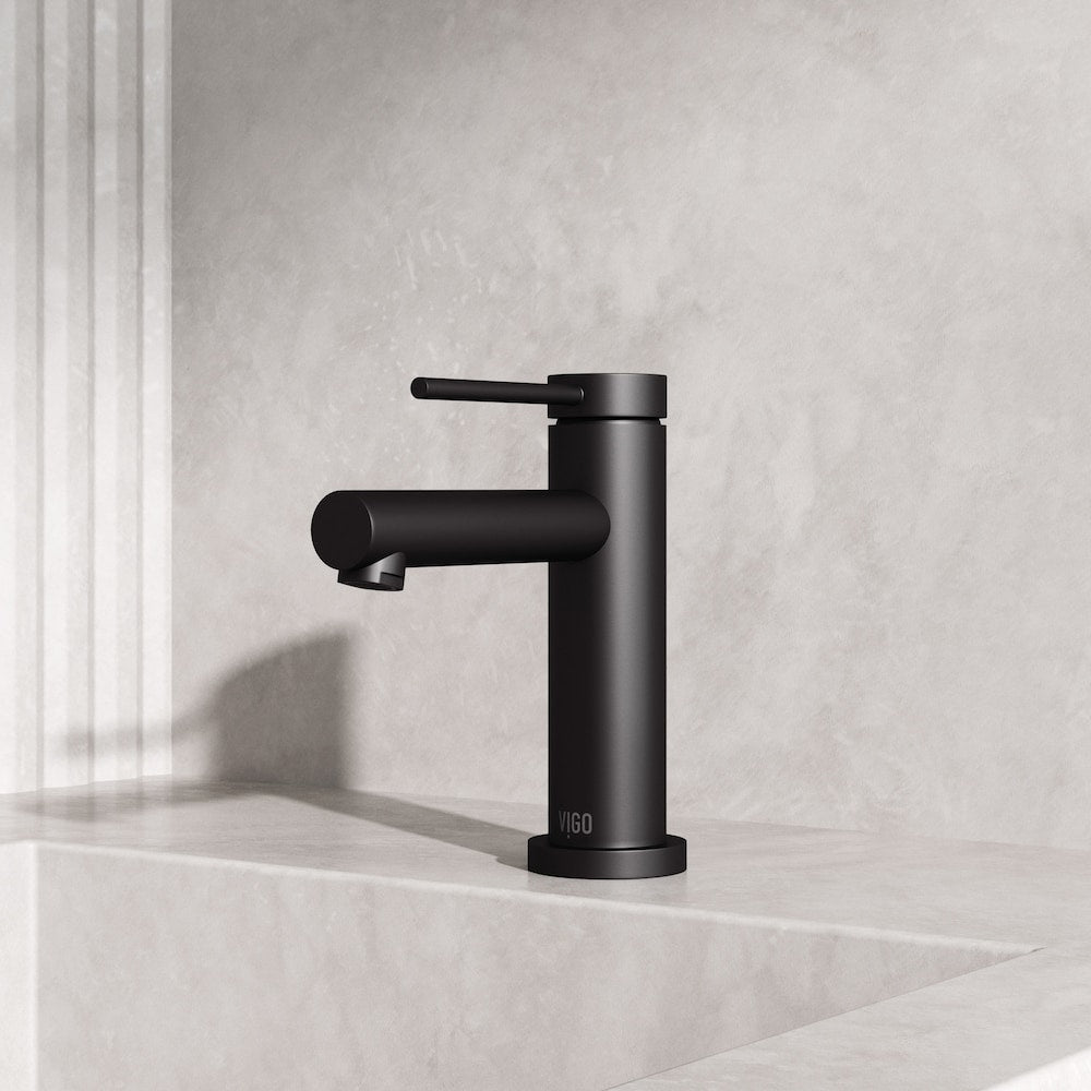 Jewel 6 in. H Single Hole Single Handle bathroom Bathroom Faucet in Matte Black