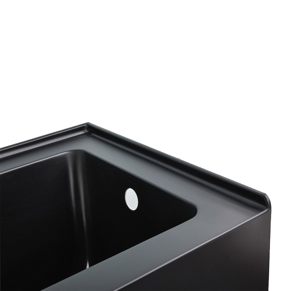 Arbie 5 ft. Acrylic Alcove Right Drain Skirted Bathtubs in Matte Black