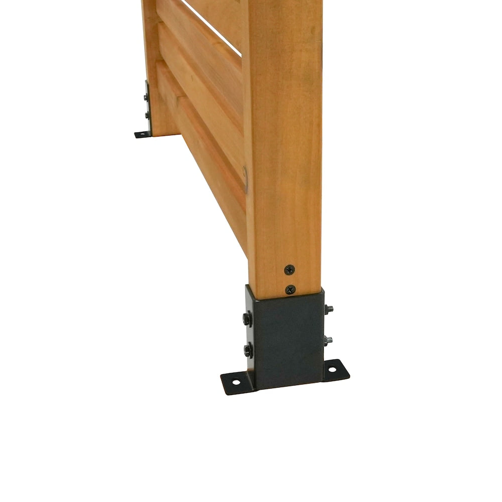 Tiaga 6 feet. H x 3 feet. W Freestanding or Surface Mounted Slatted Wood Fence Panel Privacy Screen