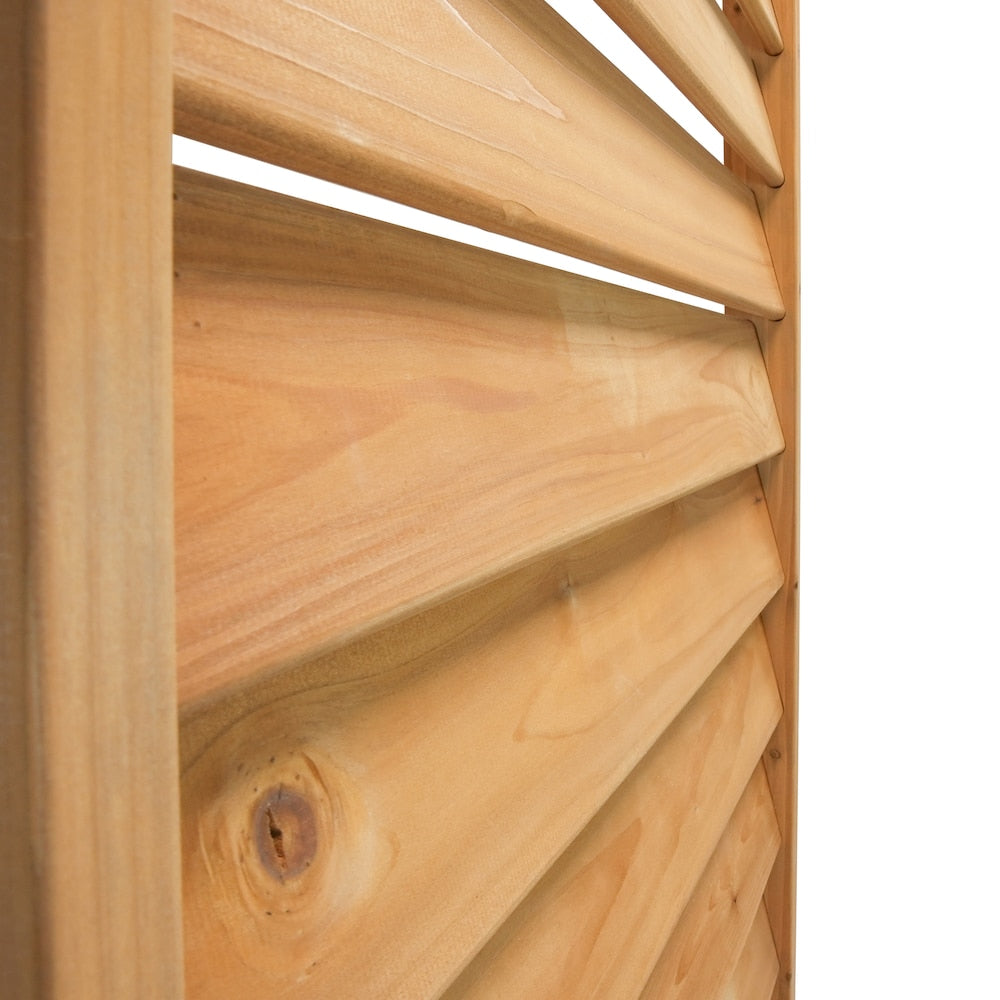 Sierra 6 feet. H x 3.1 feet. W Freestanding or Surface Mounted Louvered Wood Fence Panel Privacy Screen