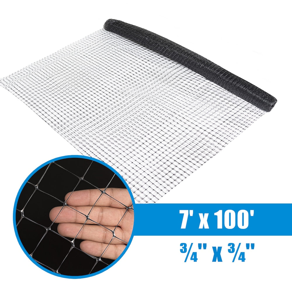 7-feet. x 100-feet. Black Deer Net with 3/4-inch Mesh, weight 1.5lb